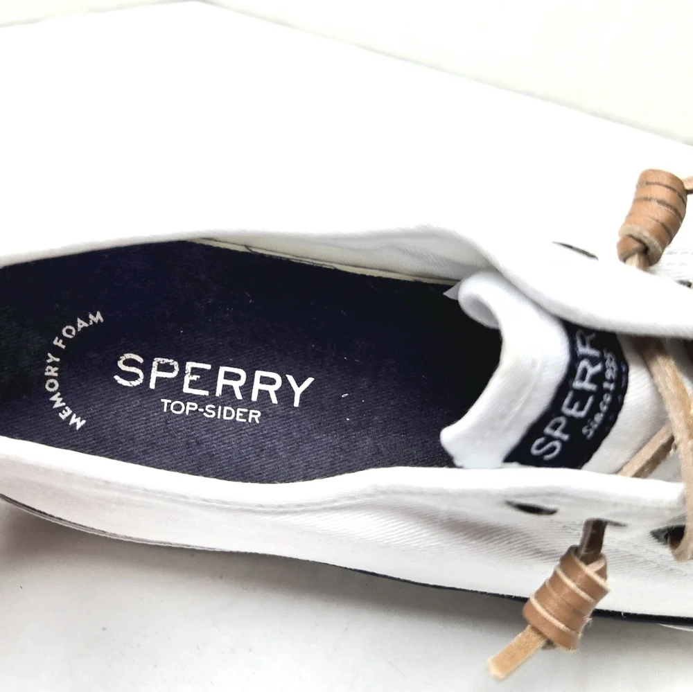Sperry Top Sider Sneakers. White, 8.5 M - Picture 4 of 10